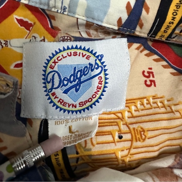 Reyn Spooner Dodgers Vintage Shirt Size Large - Picture 5 of 8